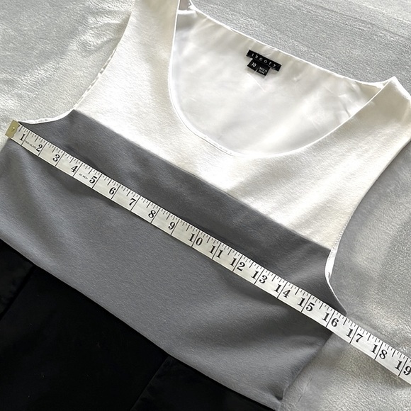 Theory Colorblock Audrey Sleeveless Dress with Pockets Sz 10 - Picture 12 of 17